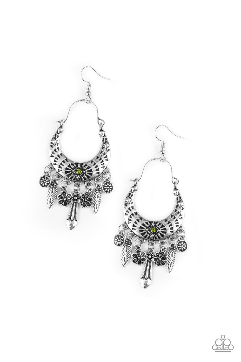 Paparazzi Accessories-Nature Escape - Green Earrings