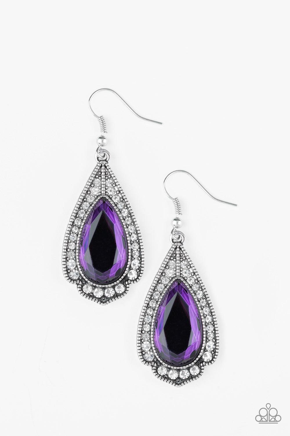Paparazzi Accessories-Superstar Stardom - Purple Earrings