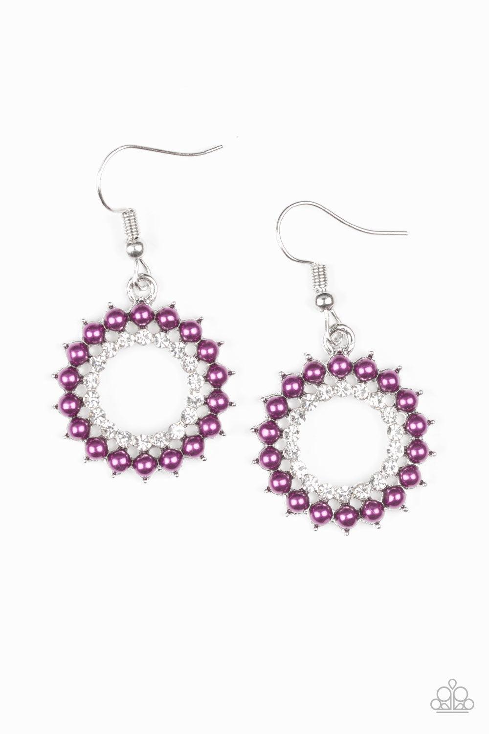 Paparazzi Accessories-Wreathed In Radiance - Purple Earrings