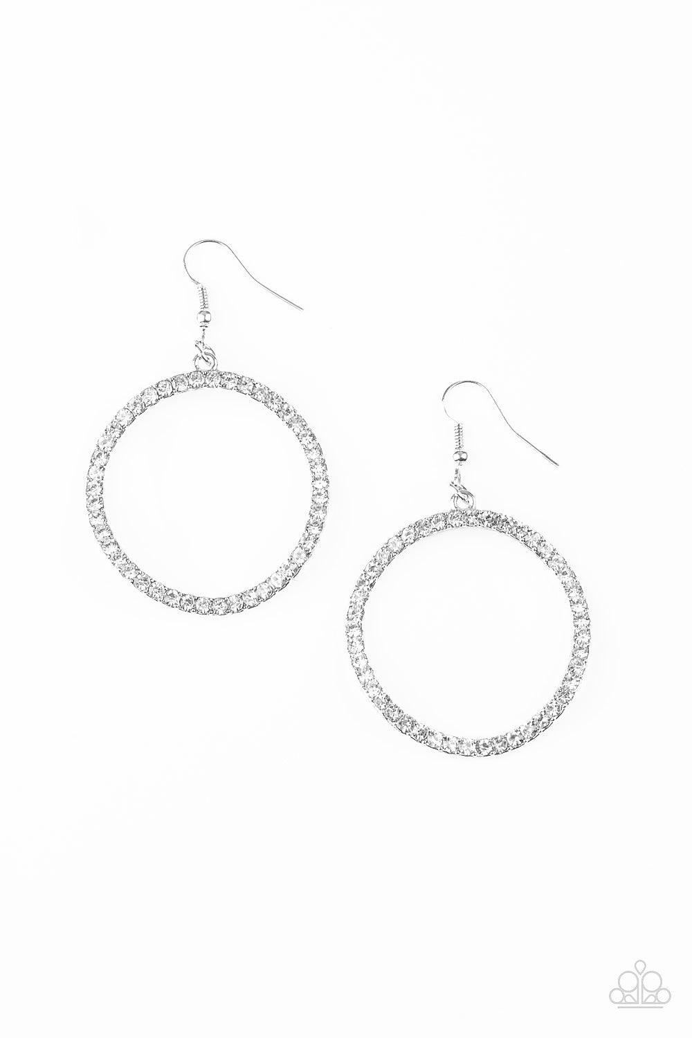 Paparazzi Accessories-Stoppin Traffic - White Earrings