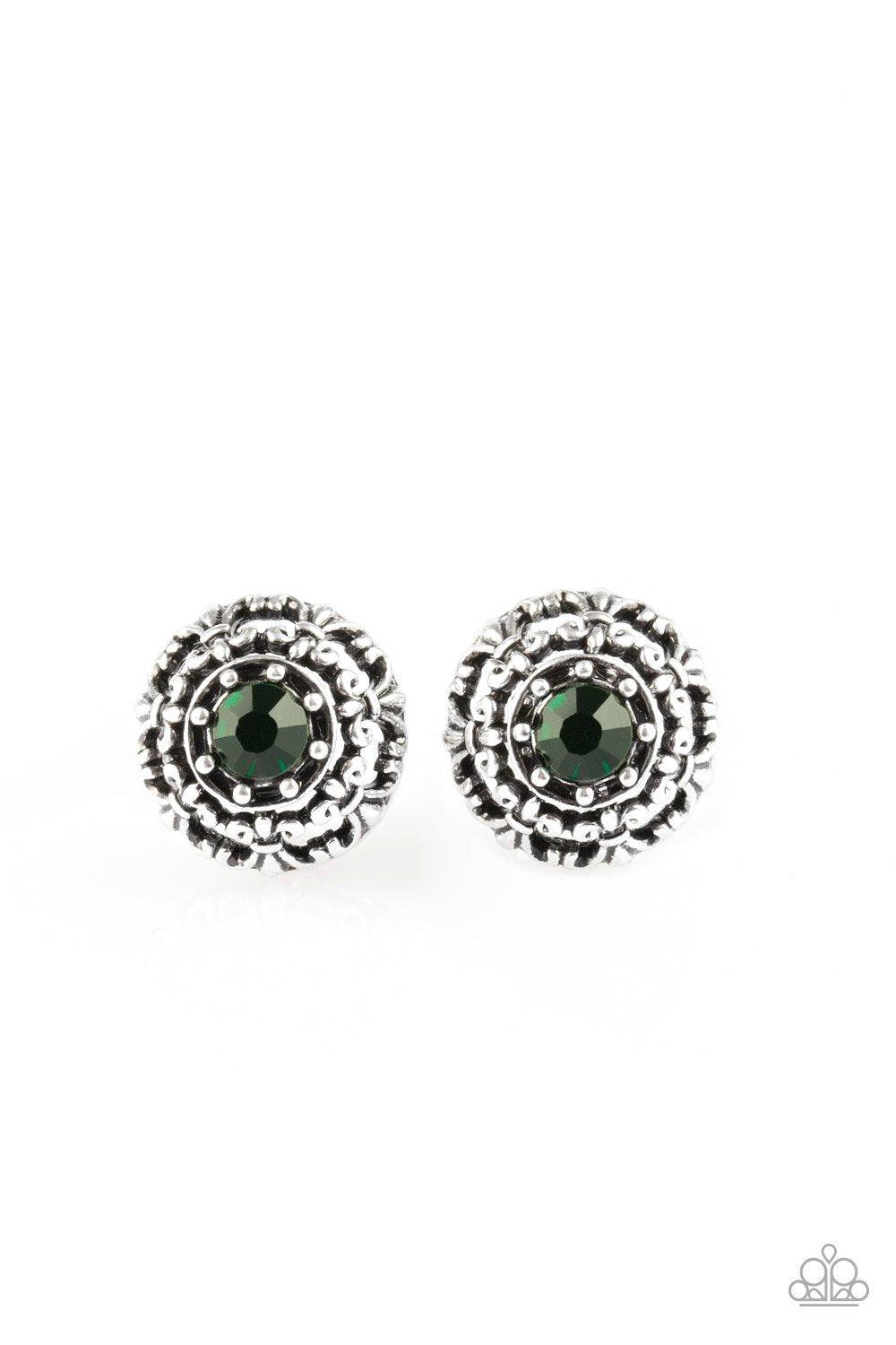 Courtly Courtliness Green Earrings - Jewelry By Bretta
