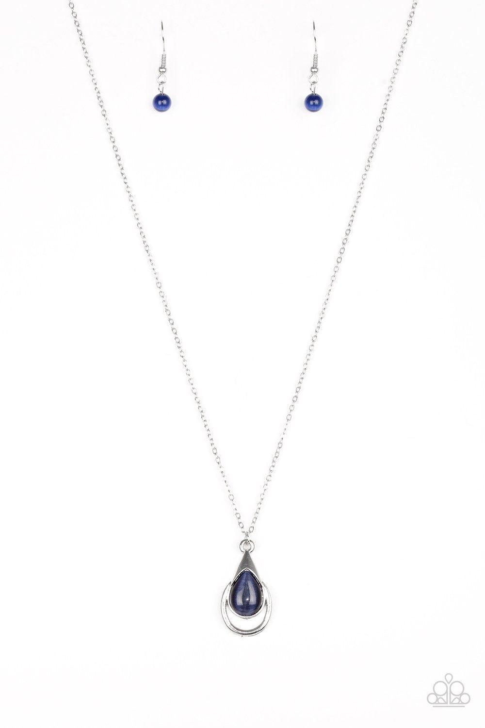 Paparazzi Accessories-Just Drop It! - Blue Necklace