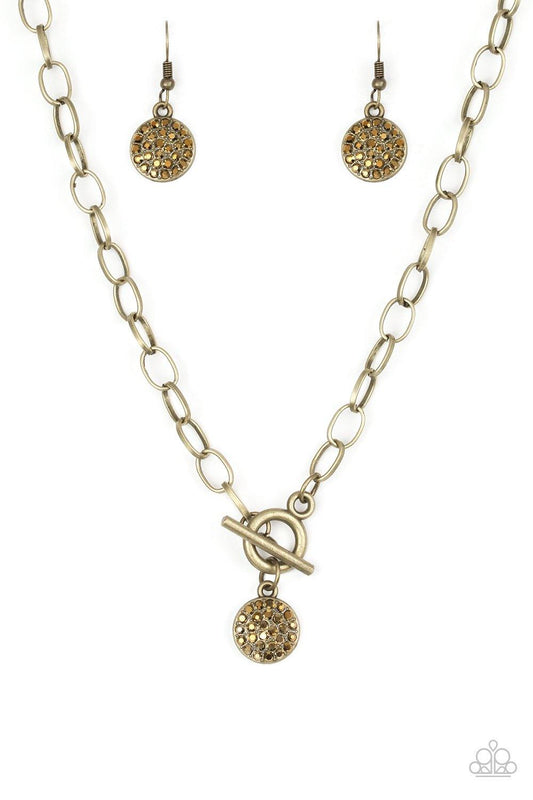 Sorority Sisters Brass Aurum Rhinestone Necklace - Jewelry from Jewelry by Bretta