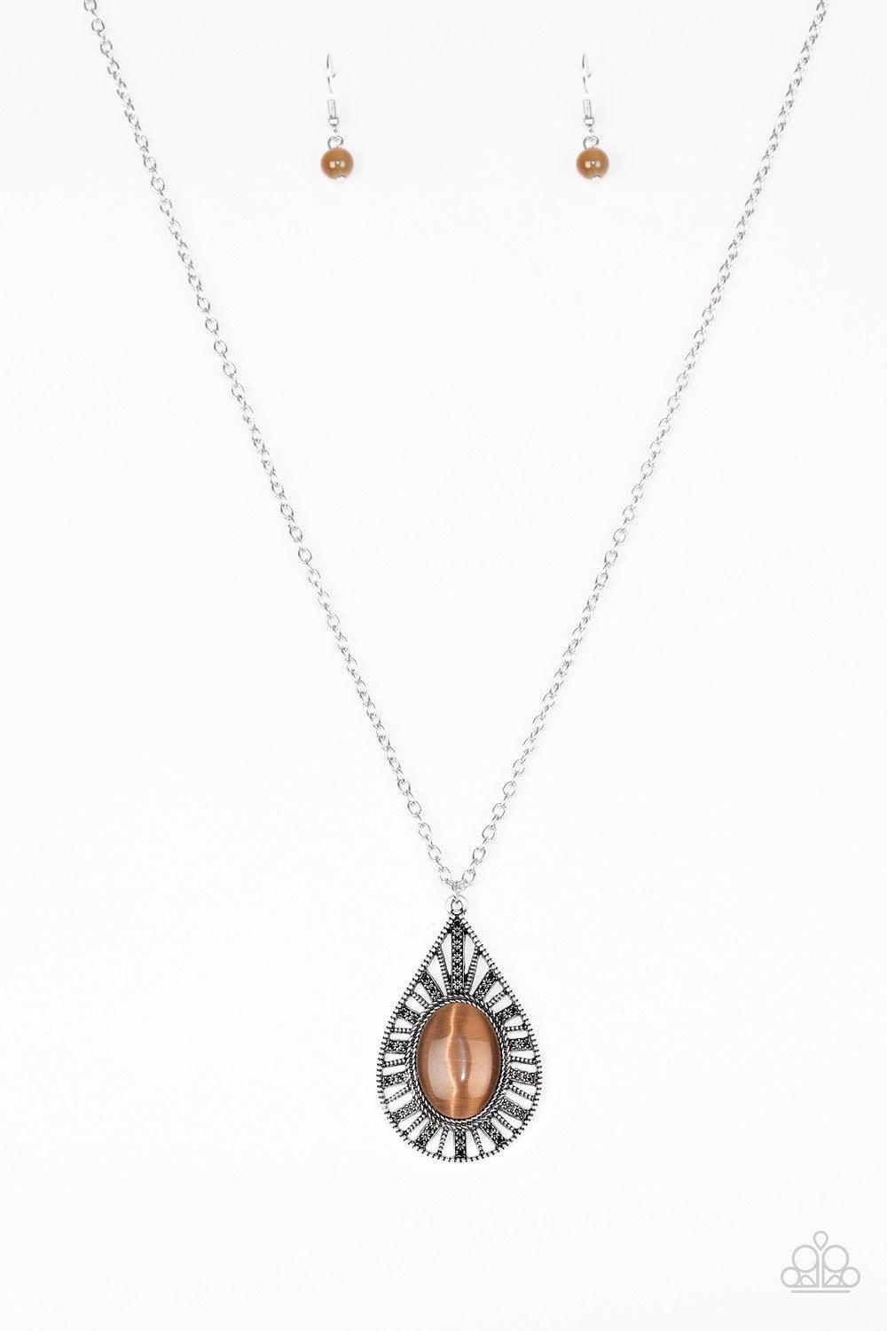 Paparazzi Accessories-Total Tranquility - Brown Necklace