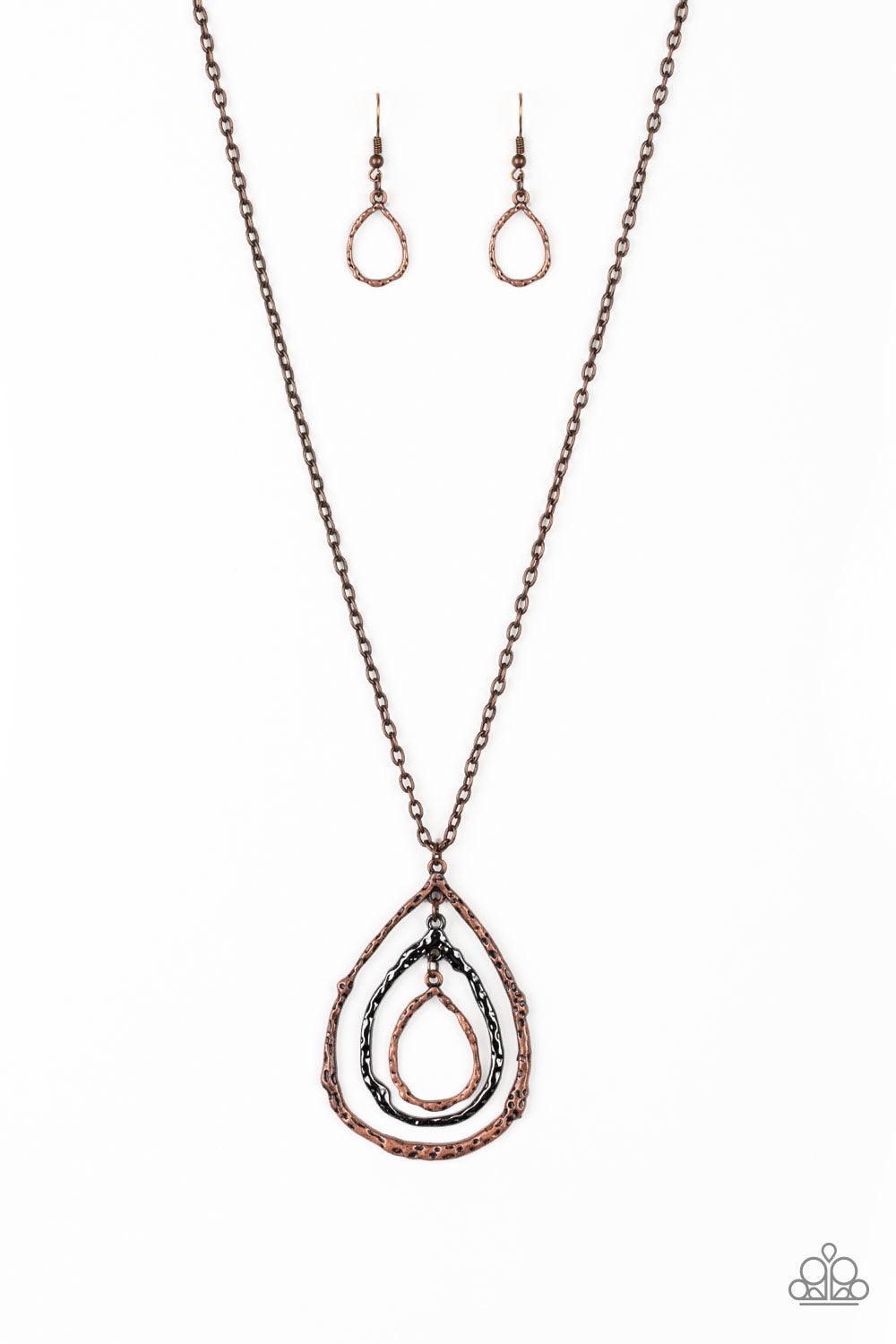 Paparazzi Accessories-Going For Grit - Copper Necklace