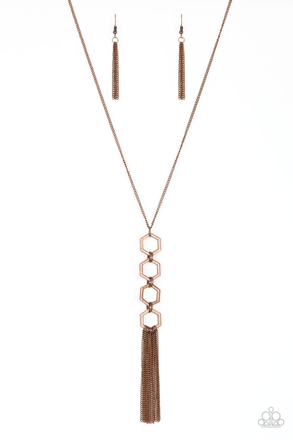 Paparazzi Accessories-Ready, Set, GEO! - Copper Necklace