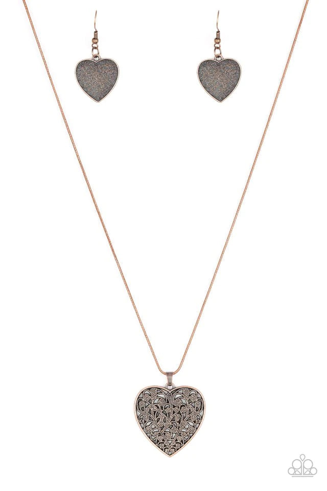 Look Into Your Heart Copper Necklace - Jewelry by Bretta