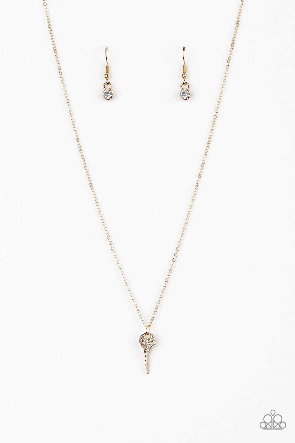Key Figure Gold Necklace - Jewelry by Bretta