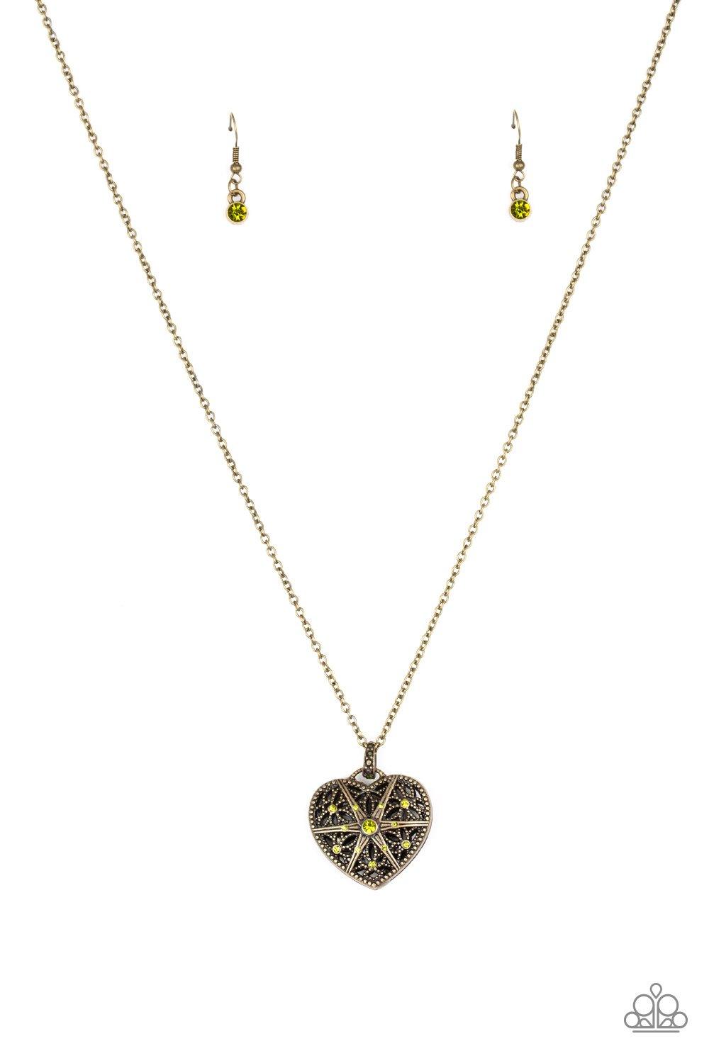 Paparazzi Accessories-Casanova Charm - Green Necklace