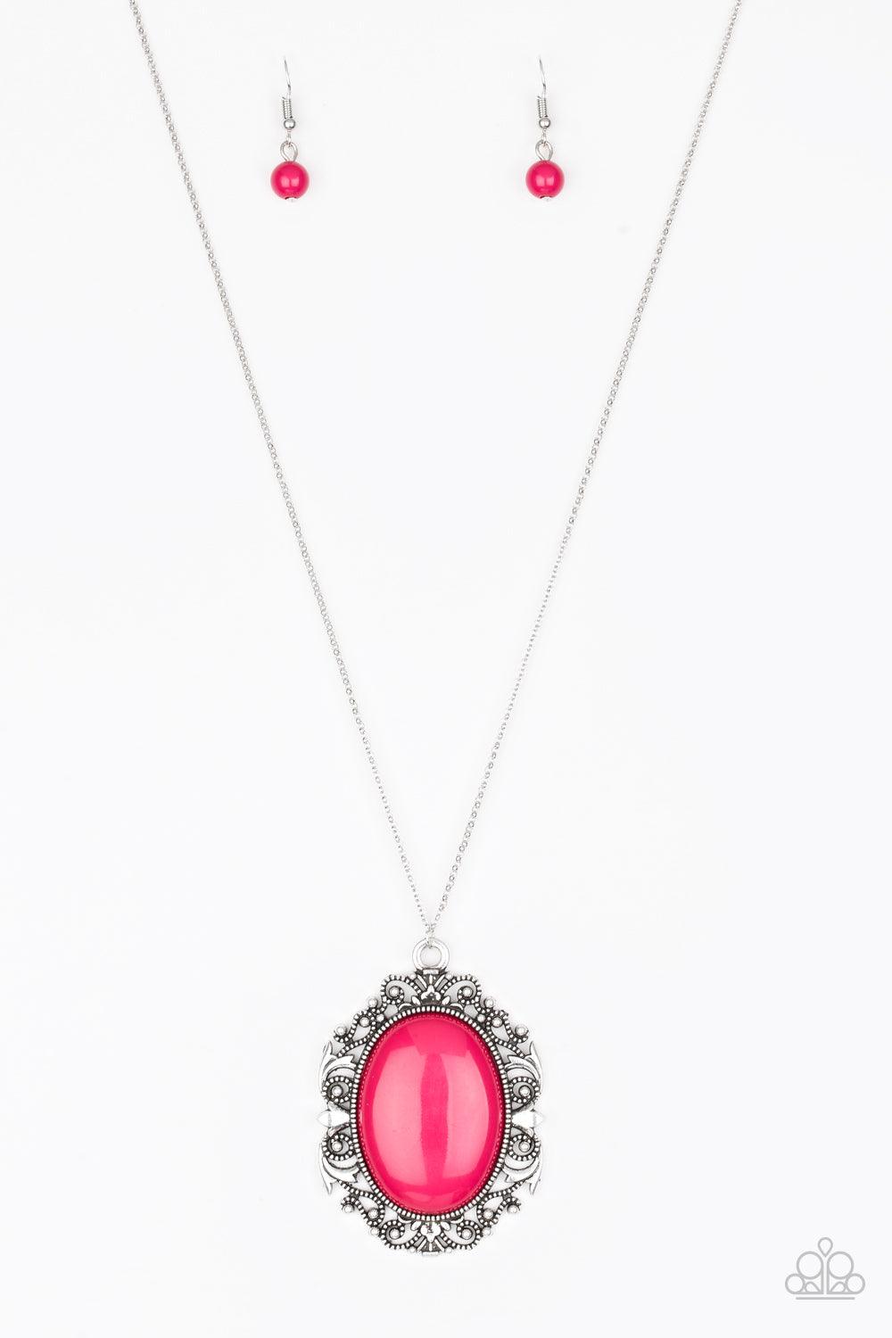Paparazzi Accessories-Vintage Vanity - Pink Necklace