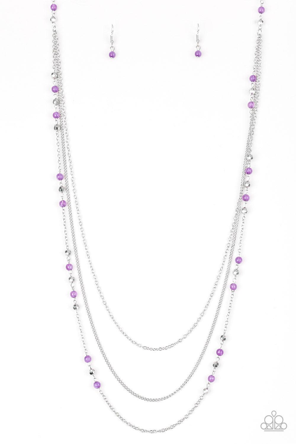 Colorful Cadence Purple Necklace- Jewelry by Bretta