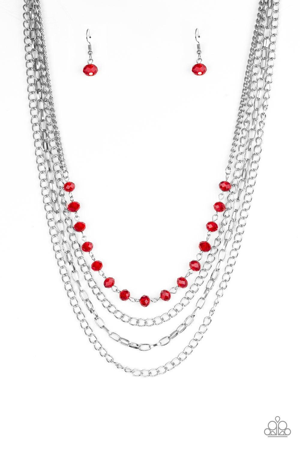Paparazzi Accessories-Extravagant Elegance - Red Necklace