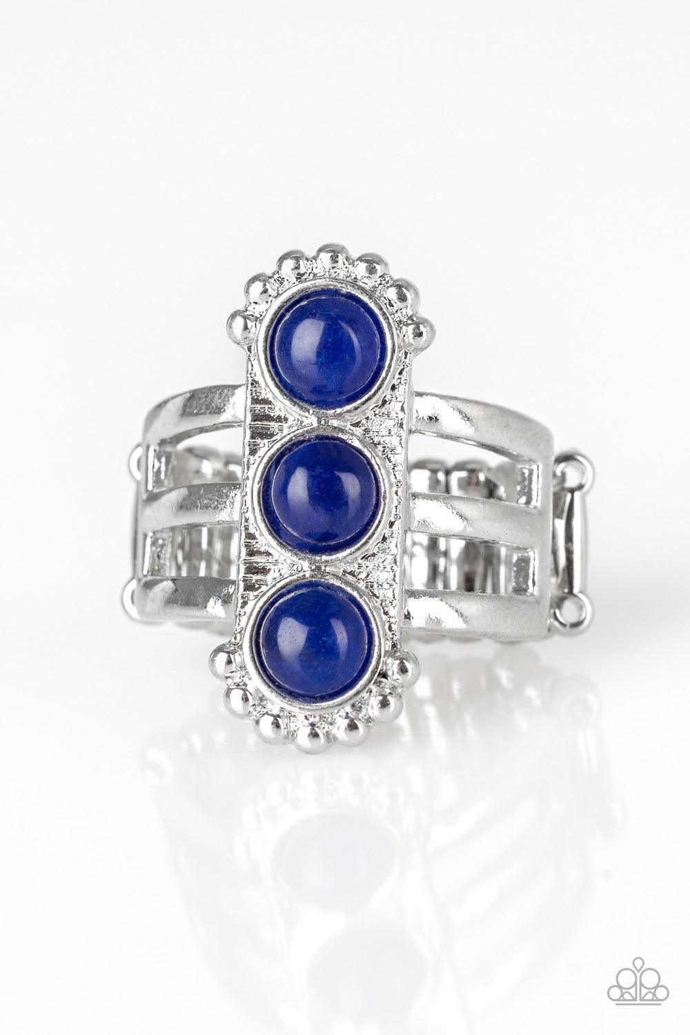 Paparazzi Accessories-Rio Trio - Blue Ring