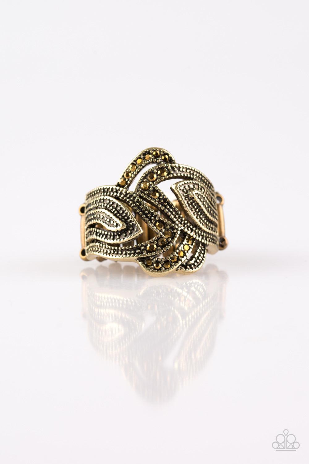 Paparazzi Accessories-Fire and Ice - Brass Ring