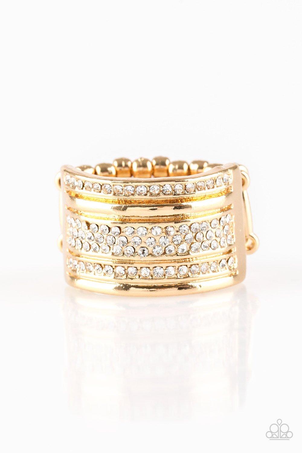 Paparazzi Accessories-Top Dollar Drama - Gold Ring