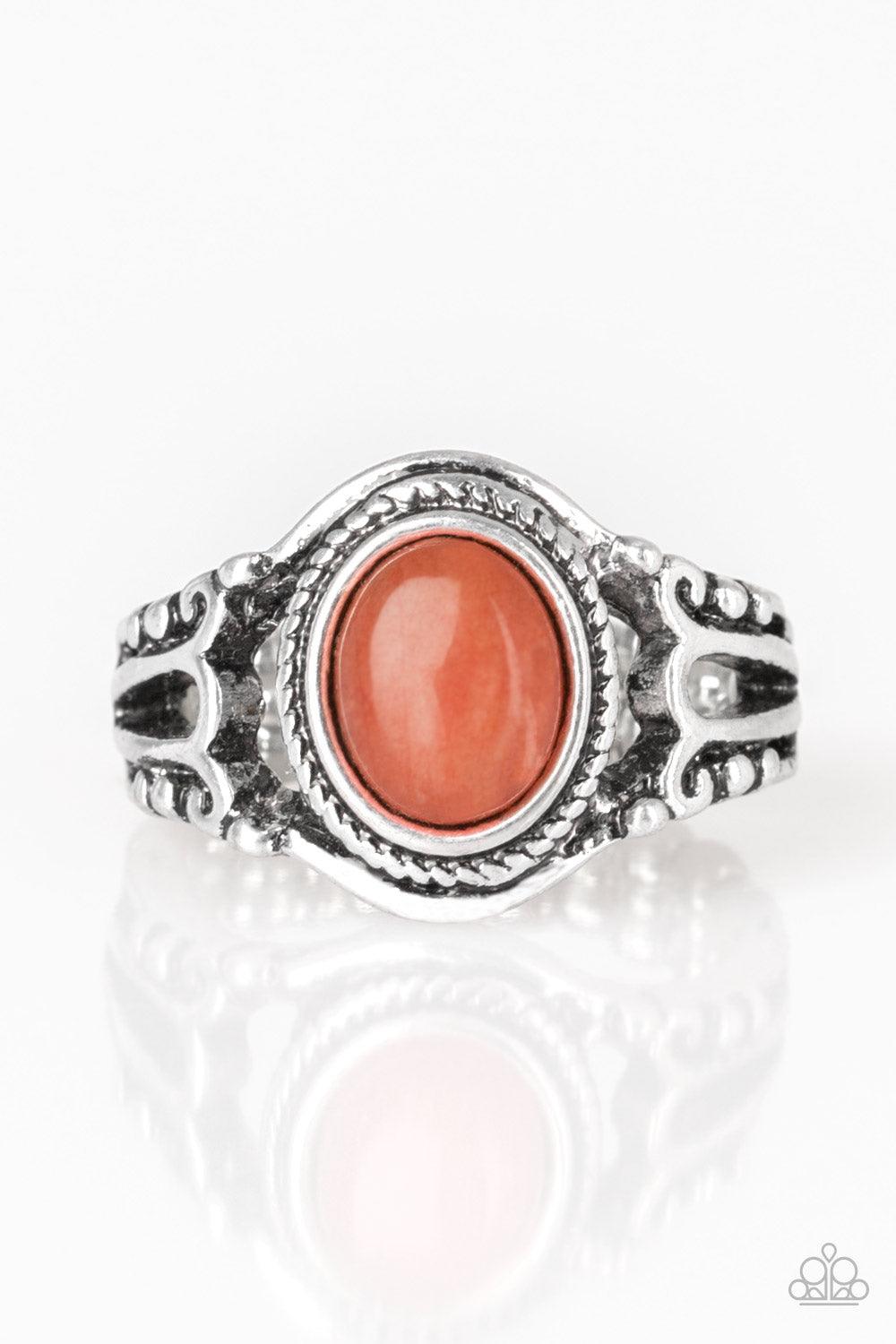 Paparazzi Accessories-Peacefully Peaceful - Orange Ring