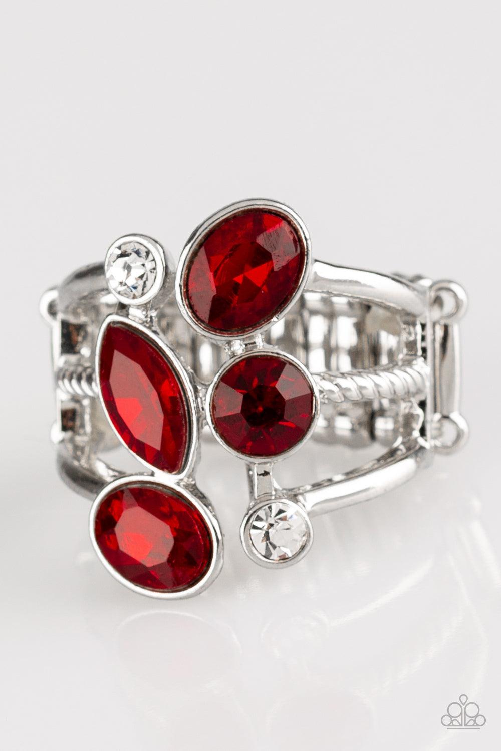 Paparazzi Accessories-Metro Mingle - Red Ring