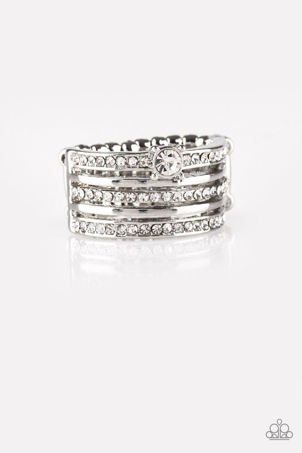 Paparazzi Accessories-The Dealmaker - White Ring