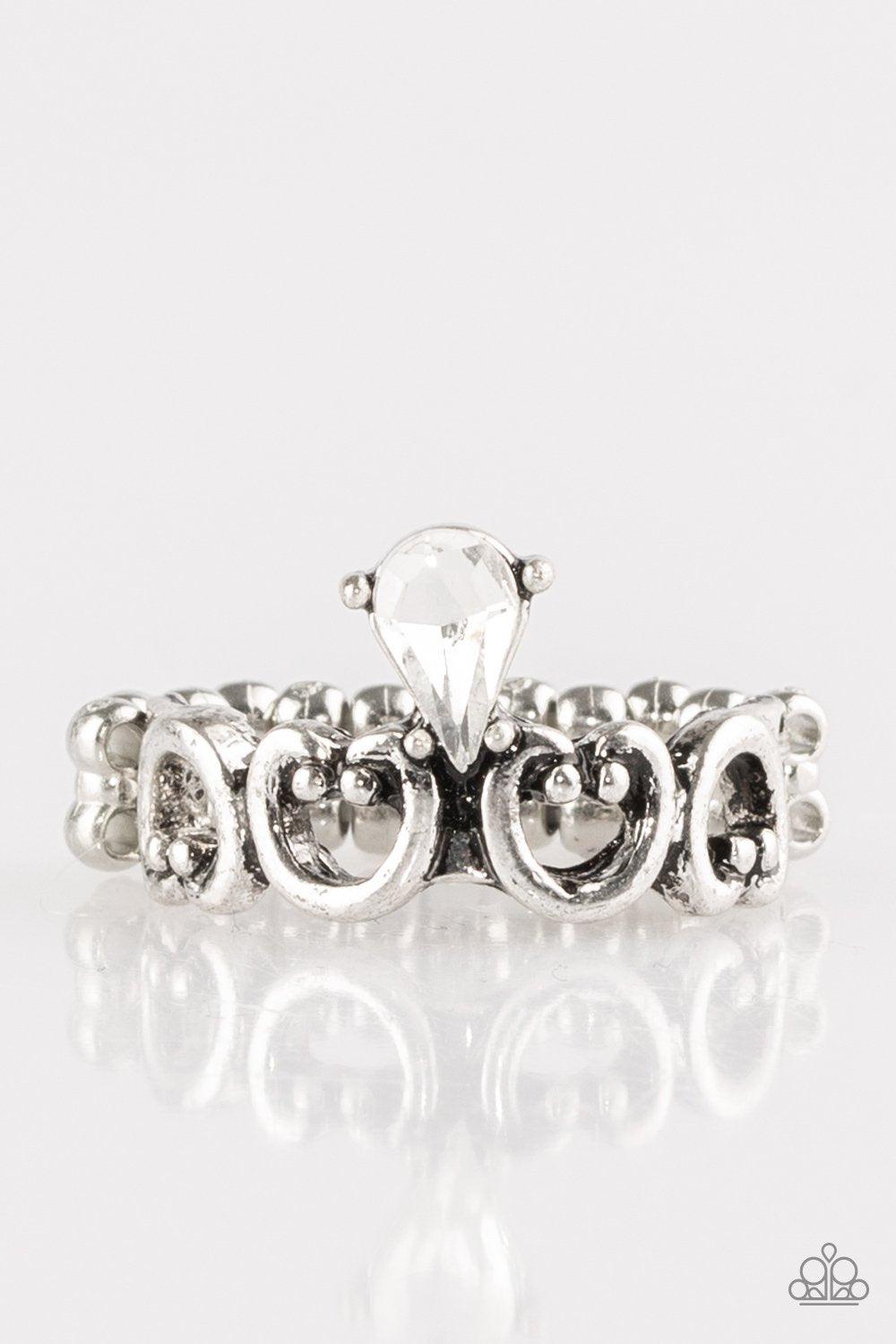 Paparazzi Accessories-Twinkling Tiaras - White Ring
