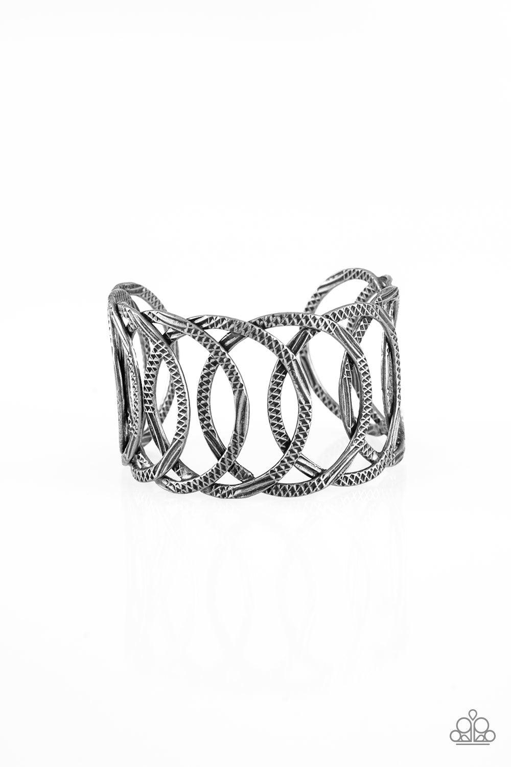 Paparazzi Accessories-Circa de Contender - Black Cuff Bracelet