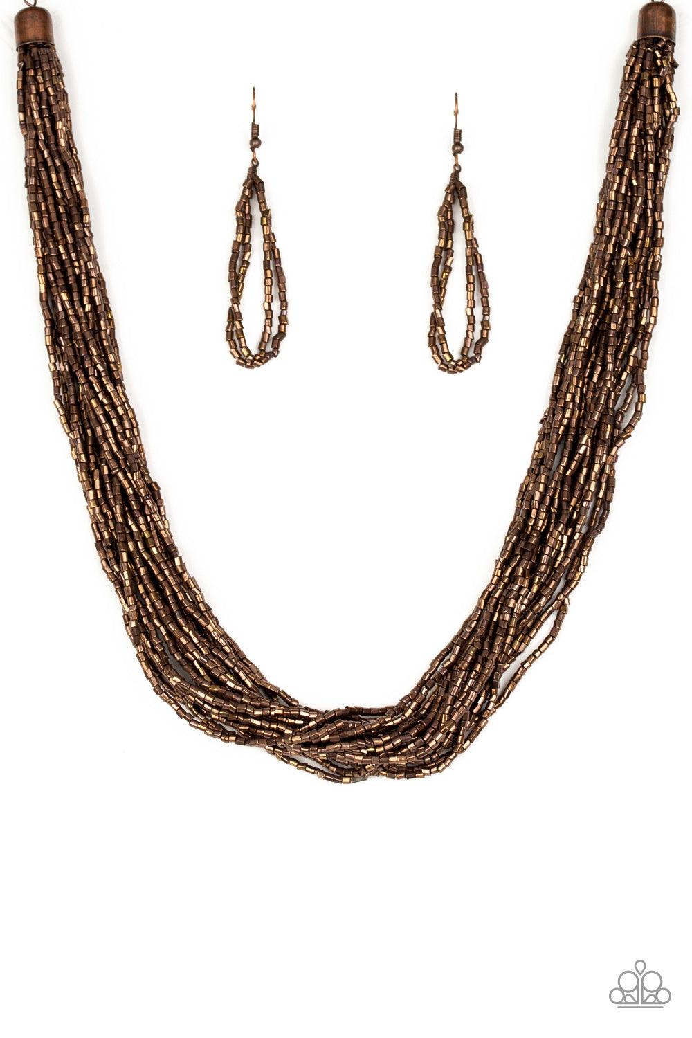 Paparazzi Accessories-The Speed of STARLIGHT - Copper Necklace