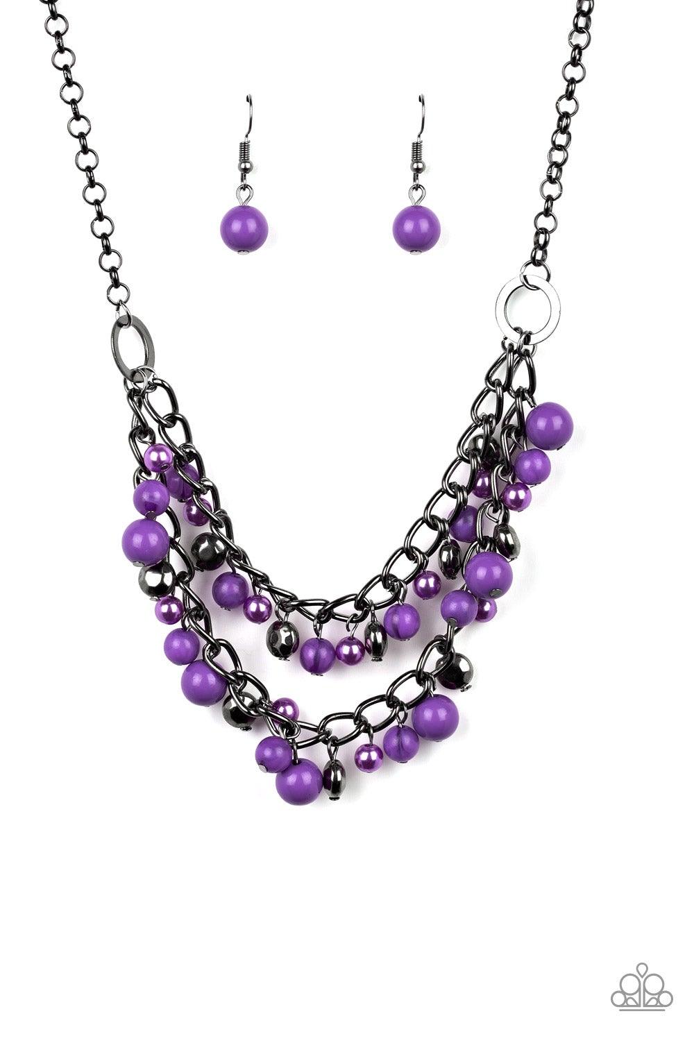Paparazzi Accessories-Watch Me Now - Purple Necklace