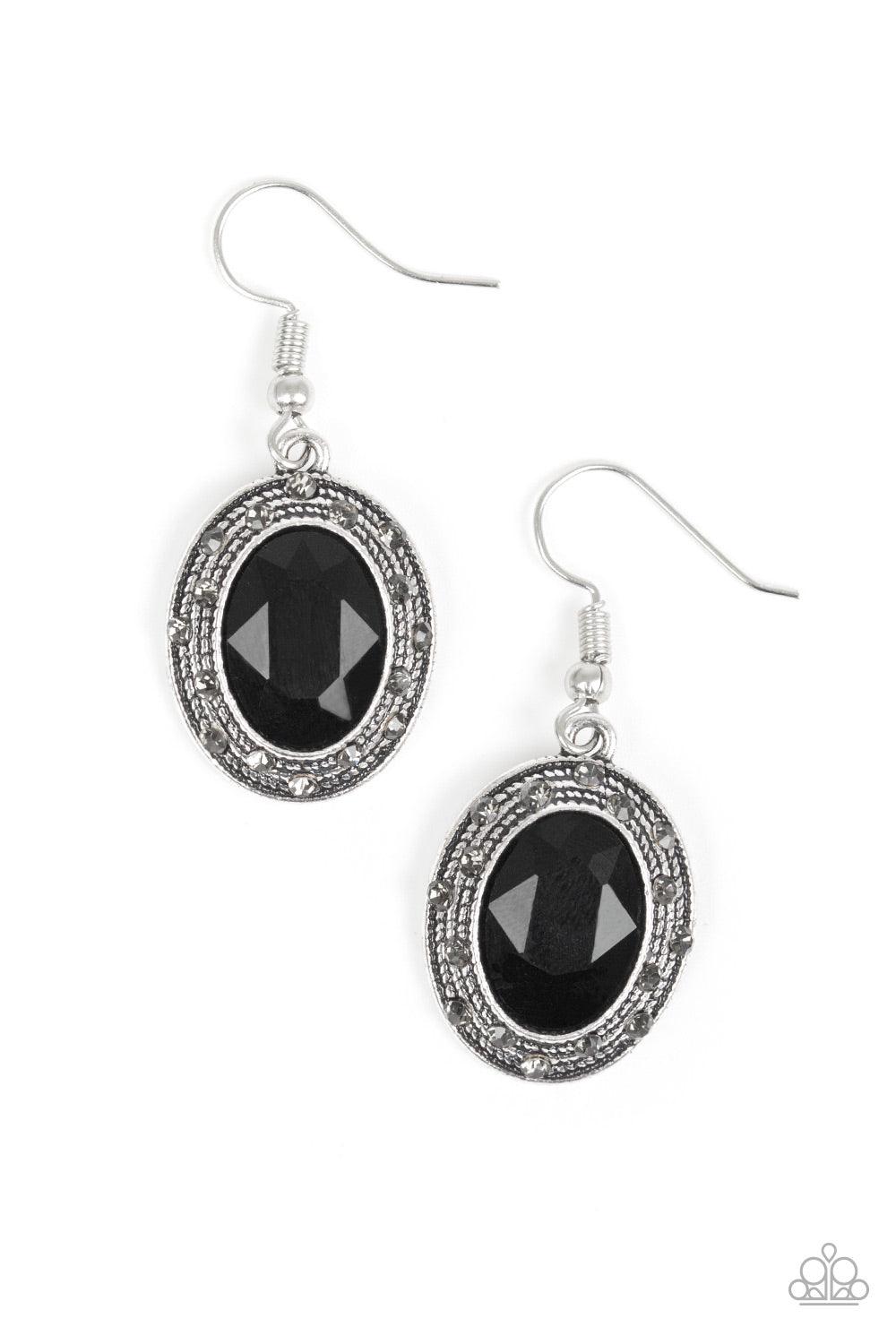 Paparazzi Accessories-East Side Etiquette - Black Earrings