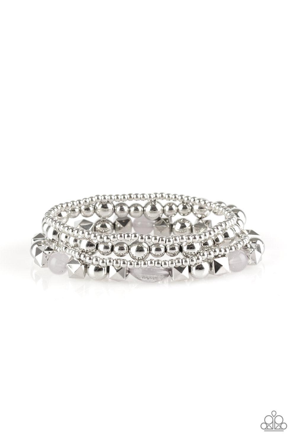 Paparazzi Accessories-Babe-alicious - Silver Bracelets