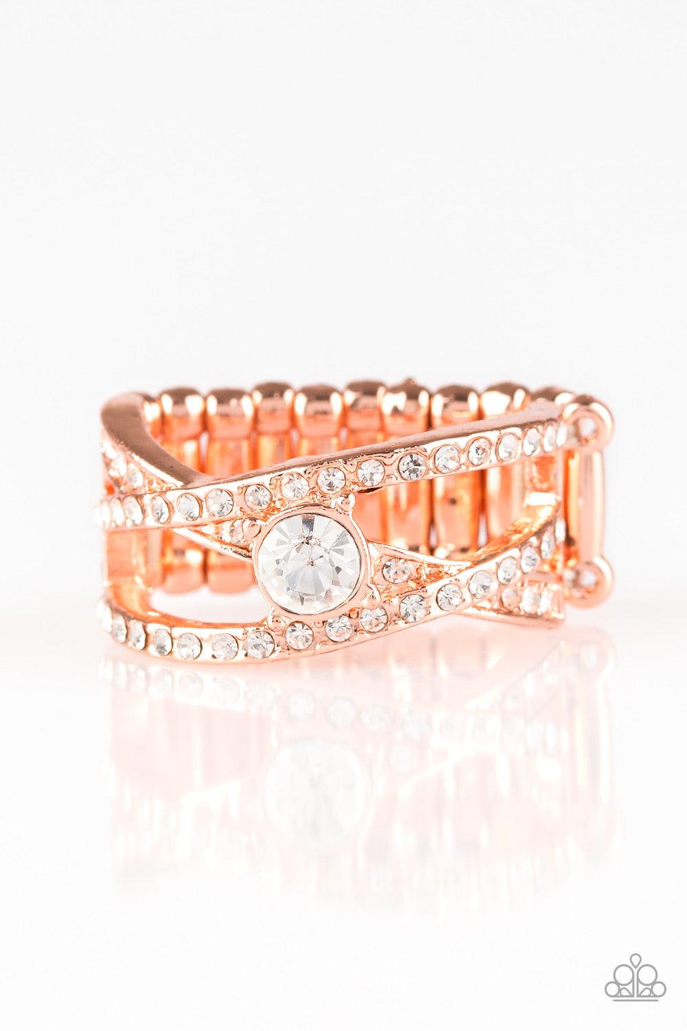 Paparazzi Accessories-Prepare To Be Dazzled! - Copper Ring