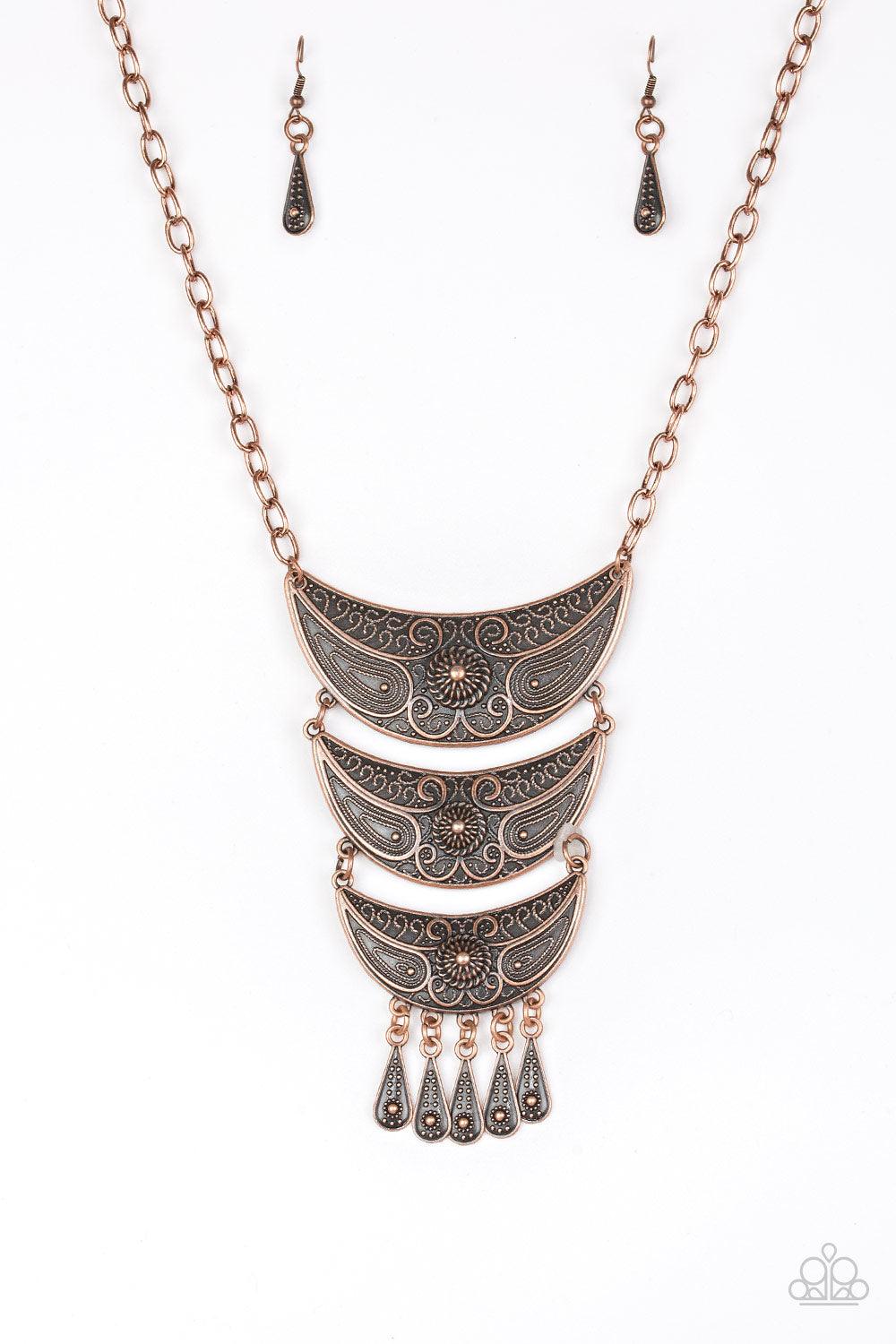 Paparazzi Accessories-Go STEER-Crazy - Copper Necklace