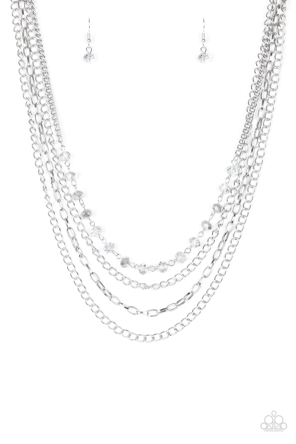 Extravagant Elegance Silver Necklace - Jewelry by Bretta