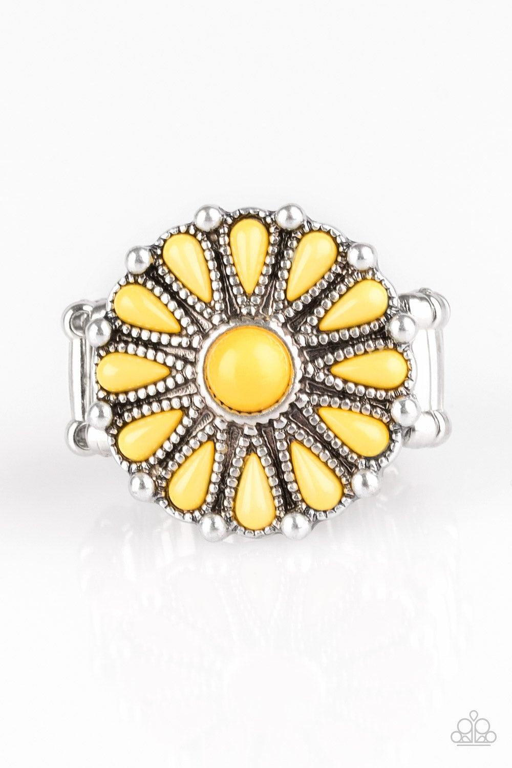 Paparazzi Accessories-Poppy Pop-tastic - Yellow Ring