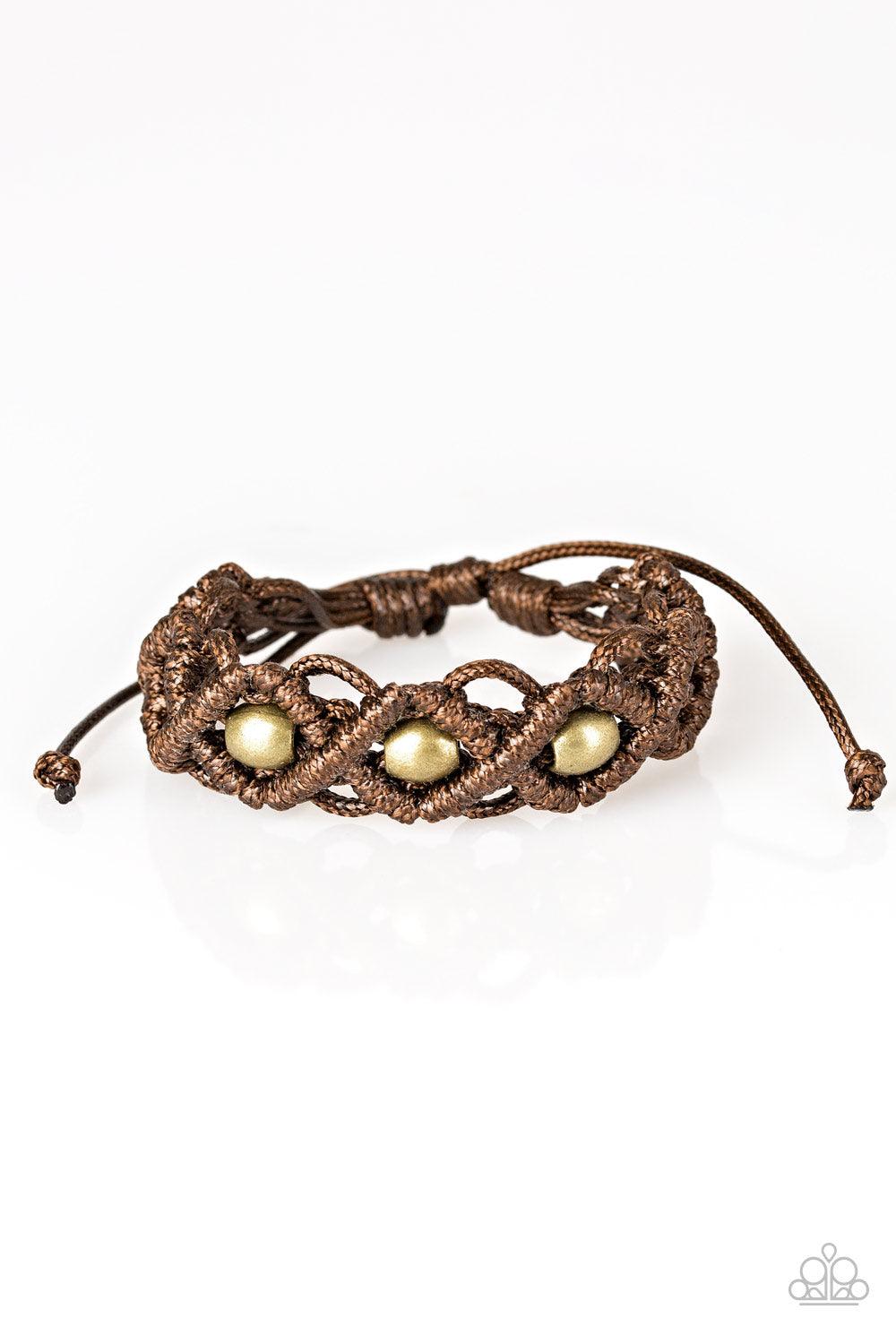 Paparazzi Accessories-Nautical Navigator - Brown Urban Bracelet - jewelrybybretta
