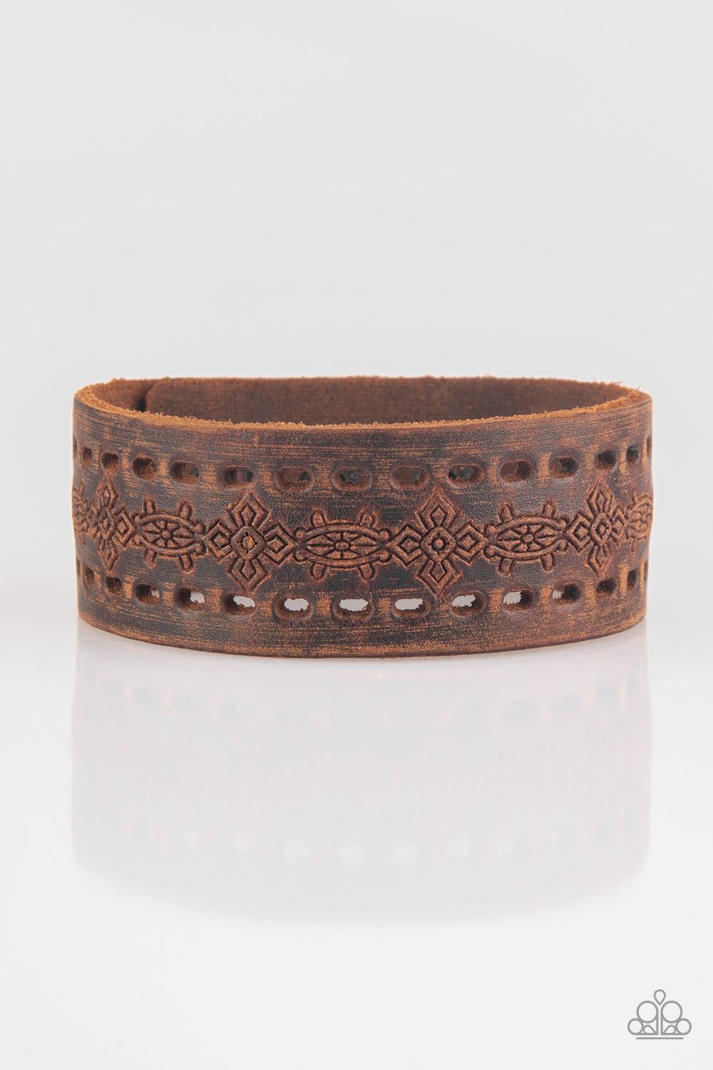 Paparazzi Accessories-Make The WEST Of It - Brown Urban Bracelet