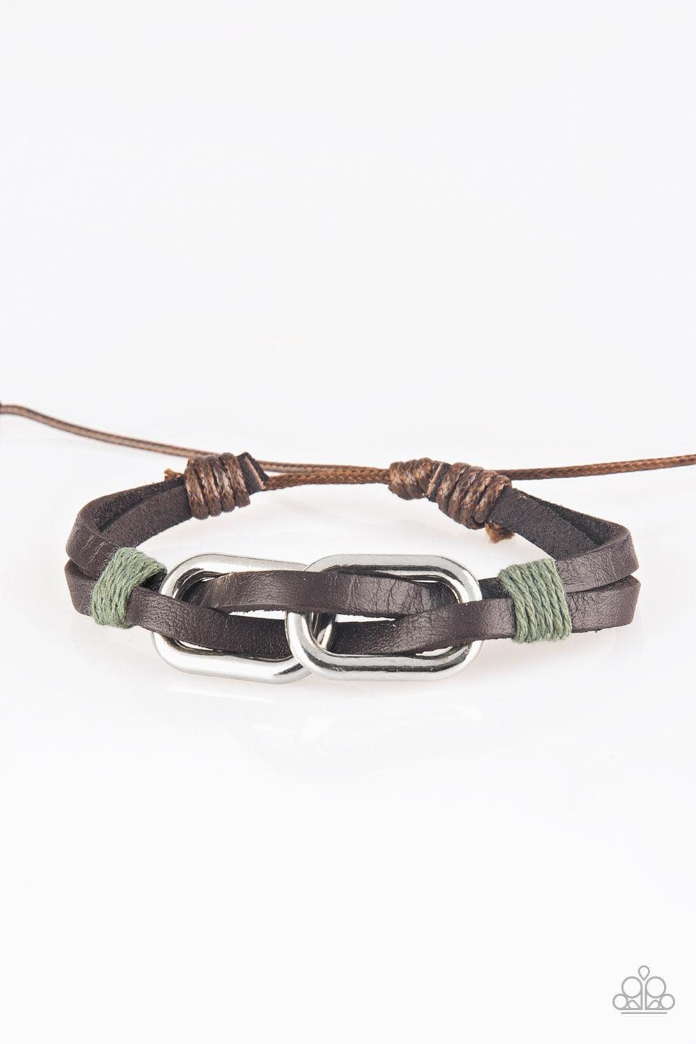 Paparazzi Accessories-MOUNTAINEER Time Zone - Green Urban Bracelet