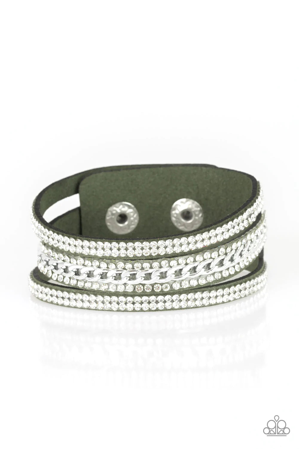 Rollin In Rhinestones Green Bracelet - Jewelry by Bretta