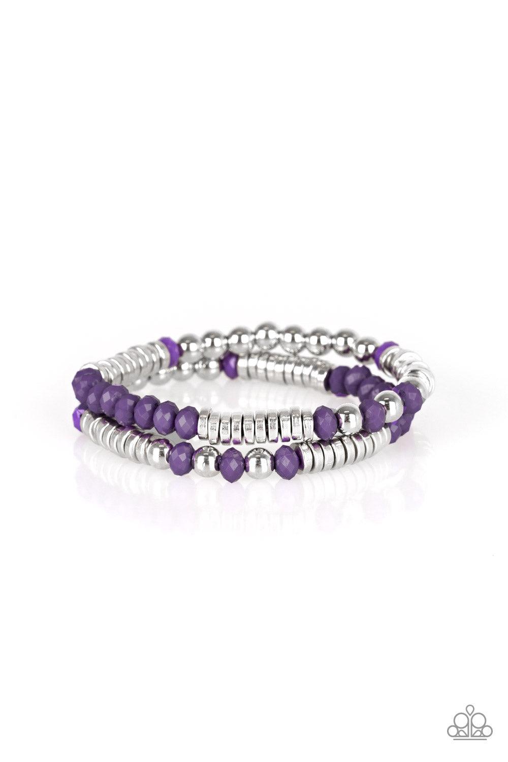 Paparazzi Accessories-Downright Dressy - Purple Bracelets
