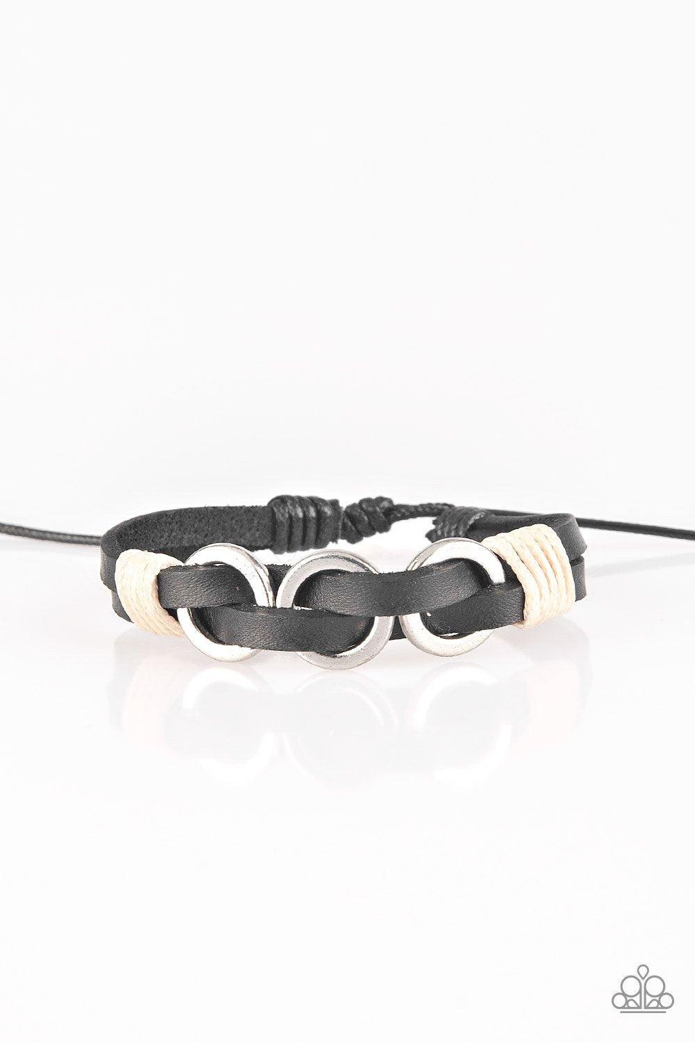 Paparazzi Accessories-Off-Road Tourist - Black Urban Bracelet