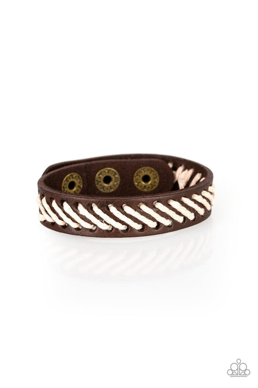 Watch Your BACKPACKER Brown Leather Cord Bracelet - Jewelry from Jewelry by Bretta
