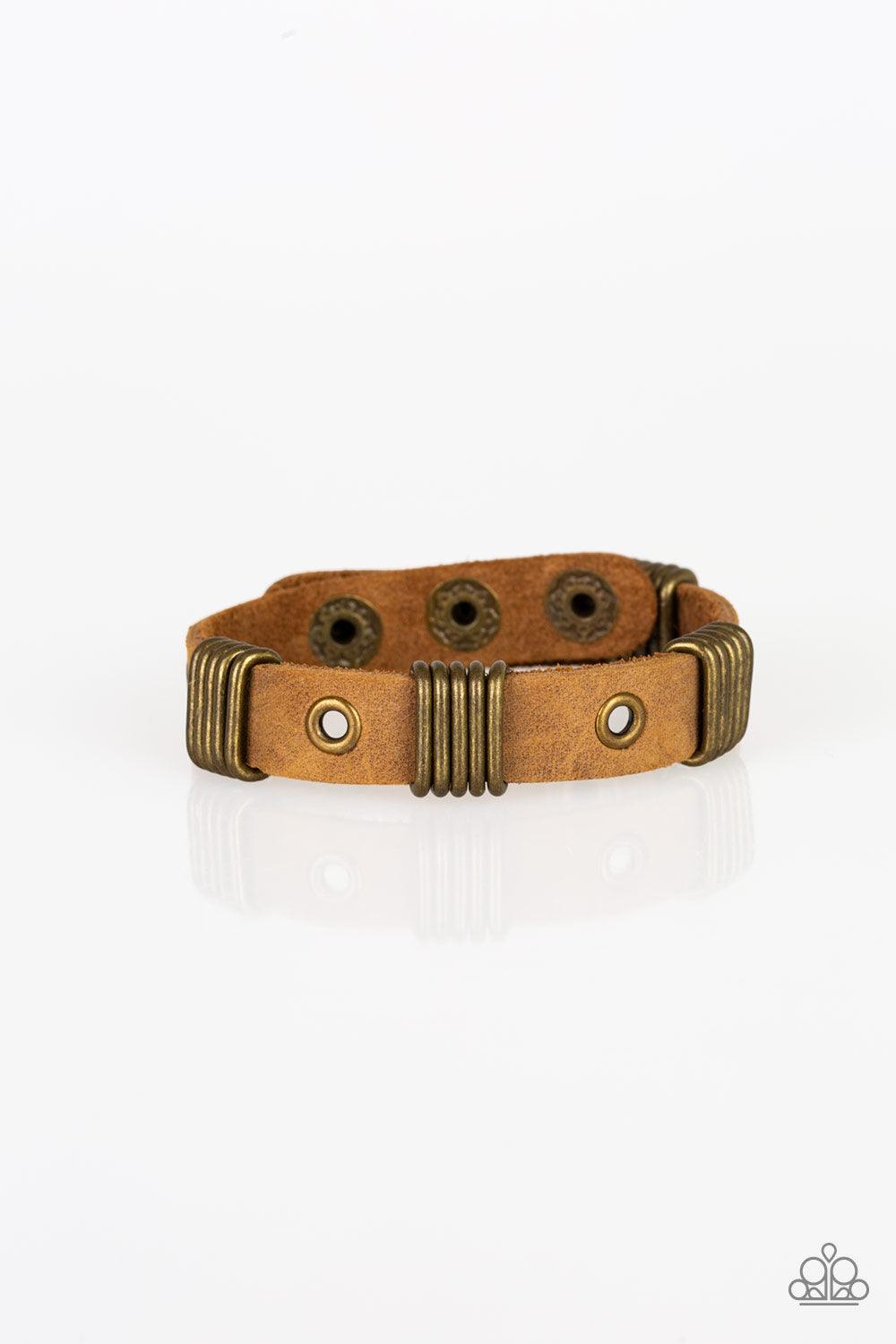 Paparazzi Accessories-Plainly Pirate - Brown Urban Bracelet