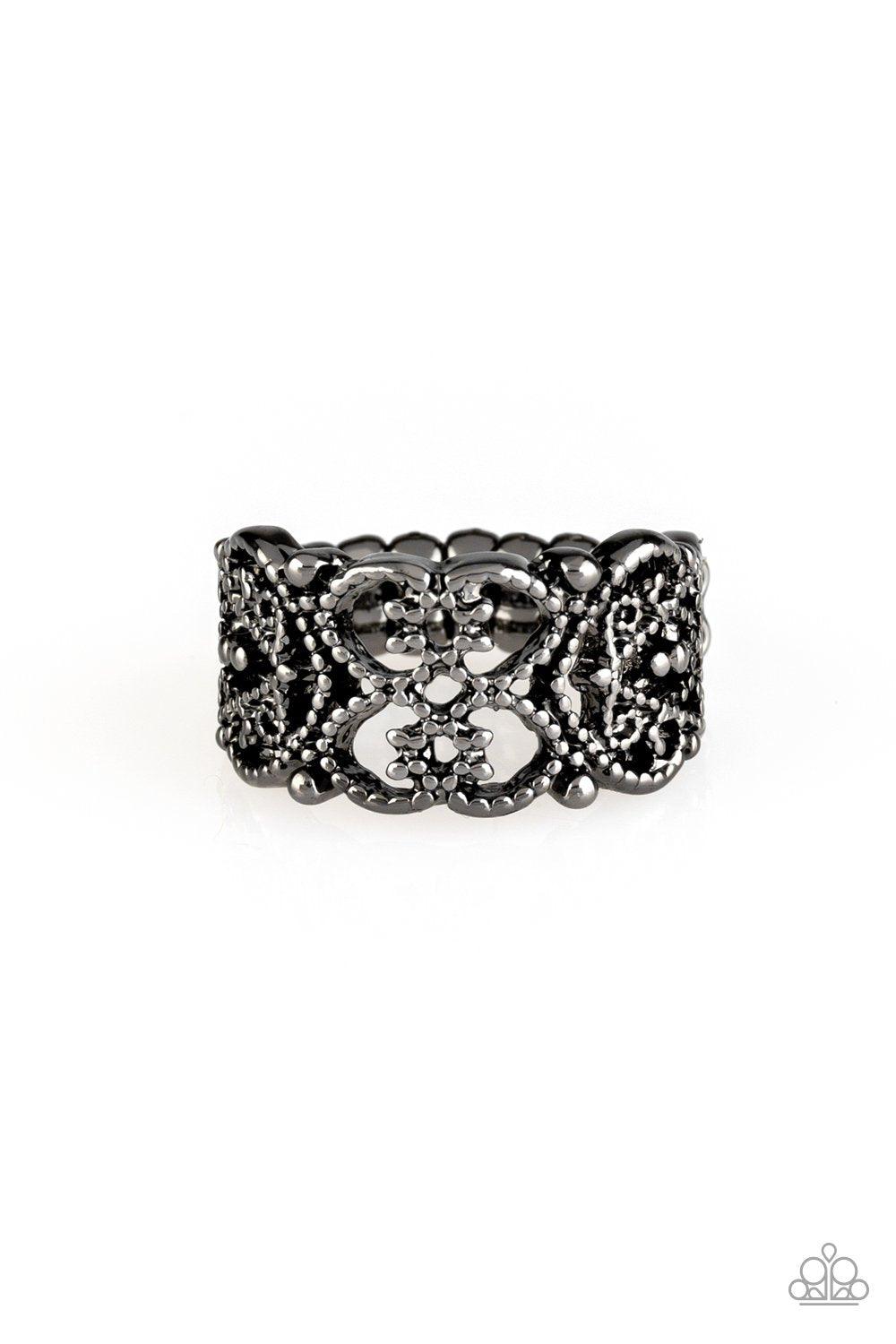 Paparazzi Accessories-Tell Me How You Really FRILL - Black Ring