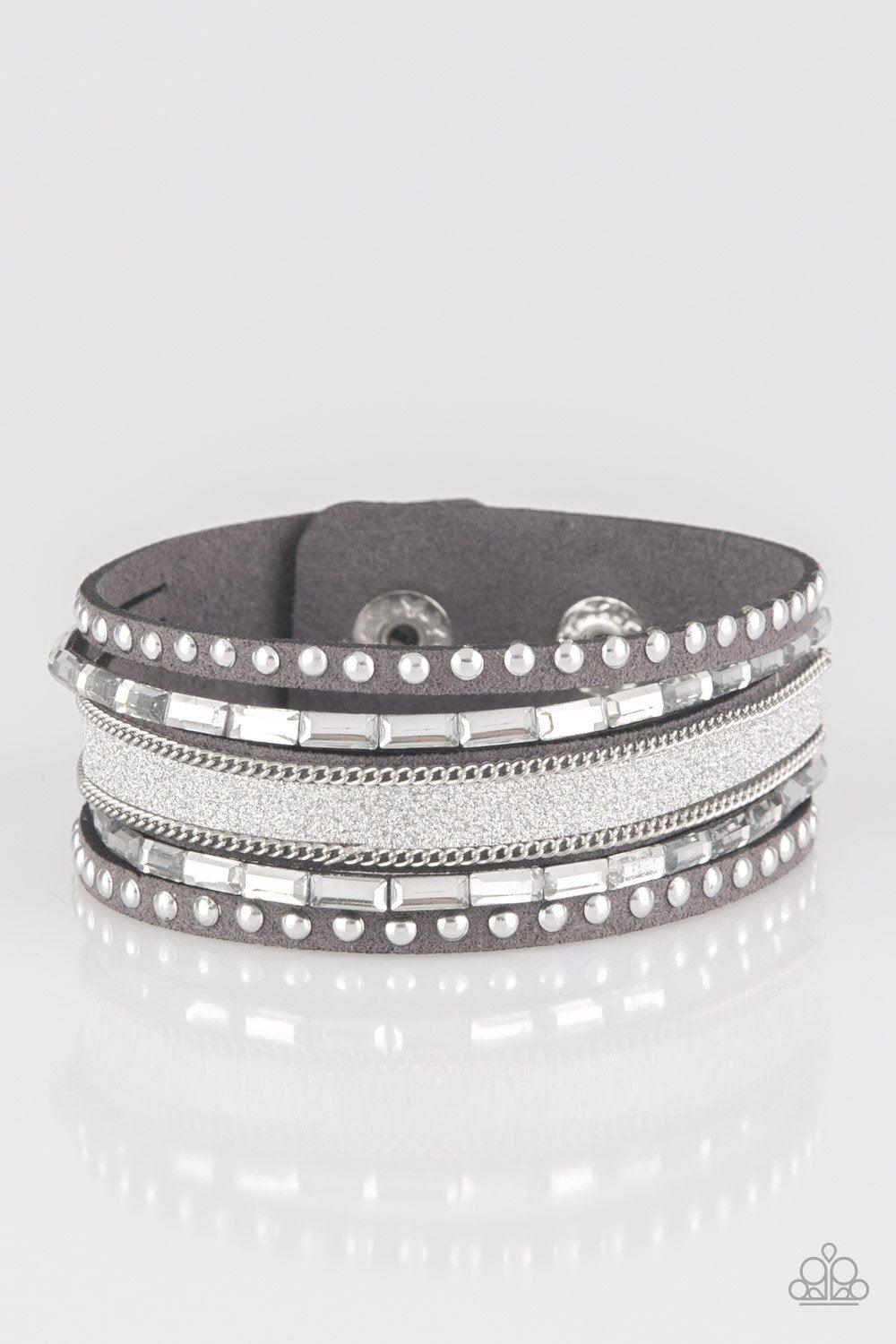 Paparazzi Accessories-Seize The Sass - Silver Bracelet
