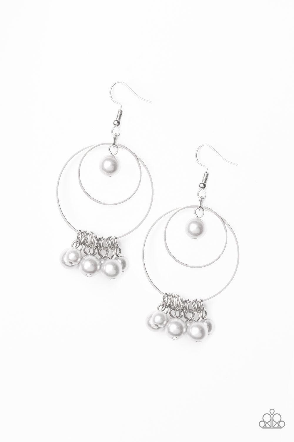 Paparazzi Accessories-New York Attraction - Silver Earrings