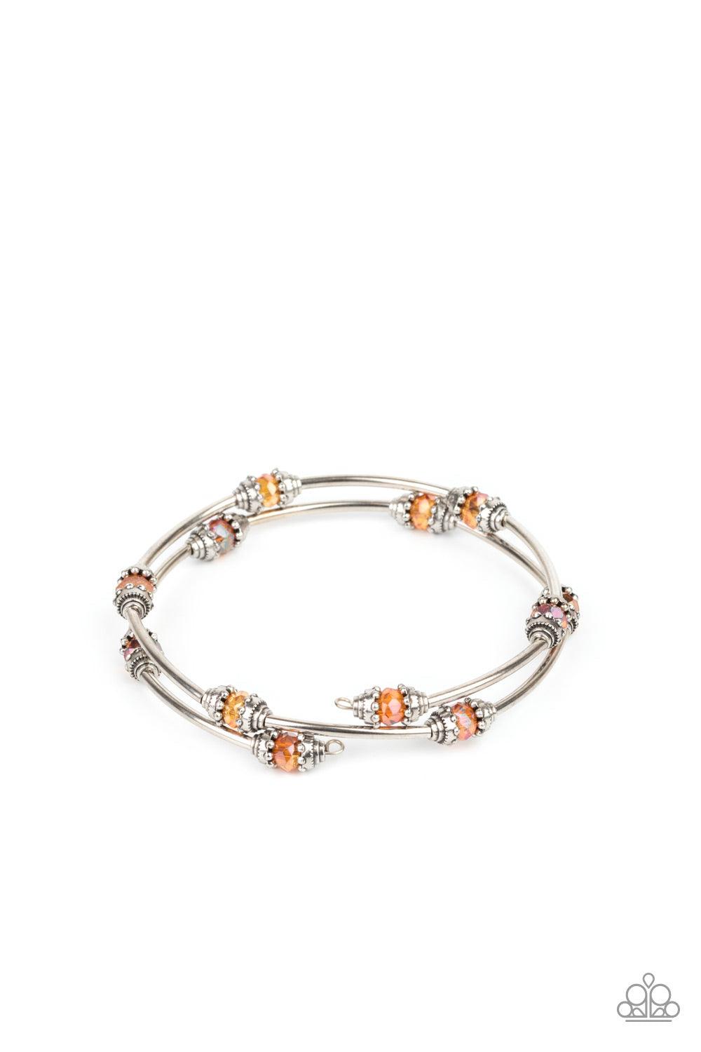 Paparazzi Accessories-Into Infinity - Orange Bracelet