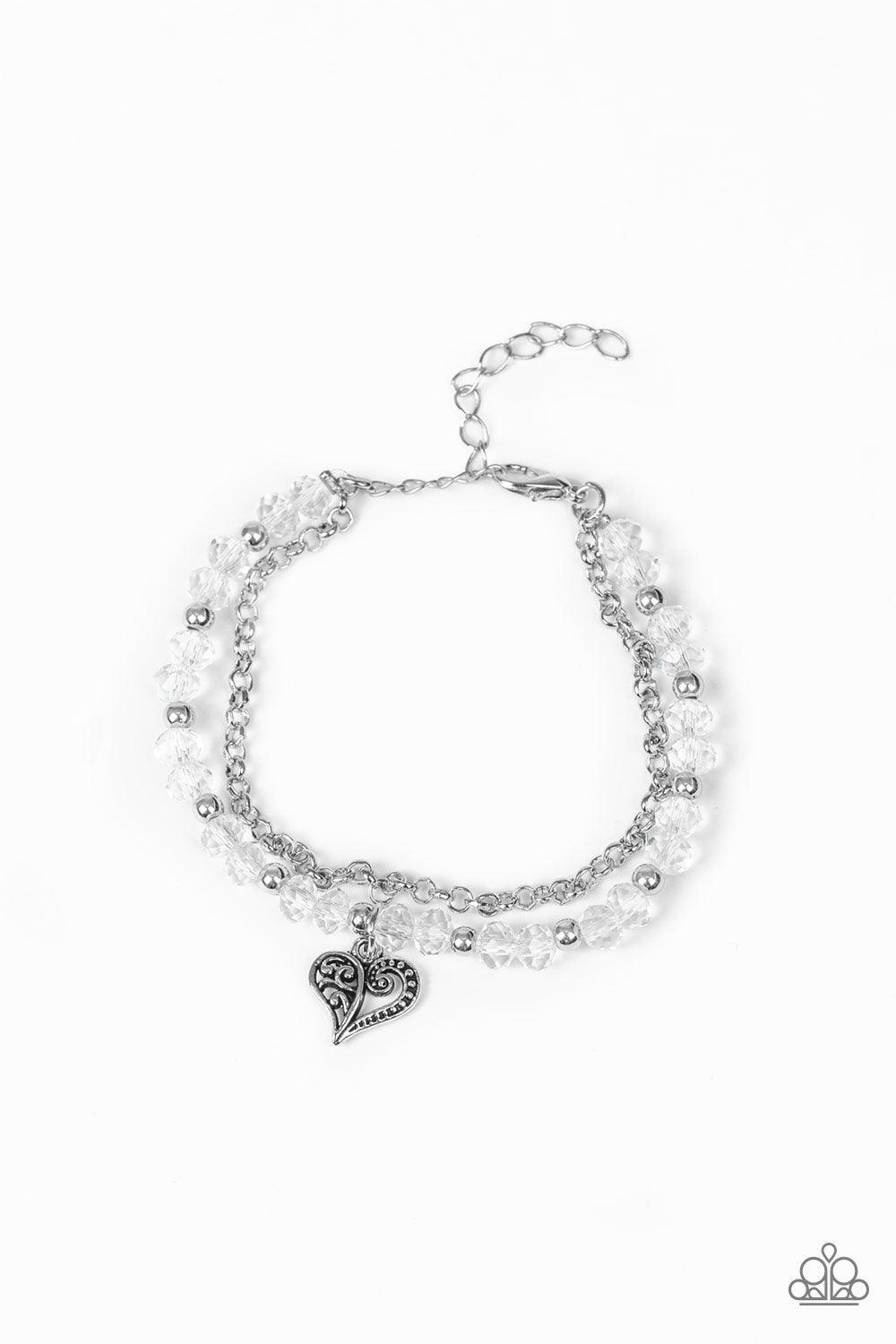 Paparazzi Accessories Rare Romance - White Bracelet - jewelrybybretta