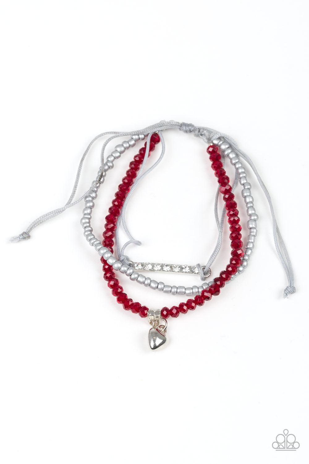 Paparazzi Accessories-Reckless Romance - Red Bracelet