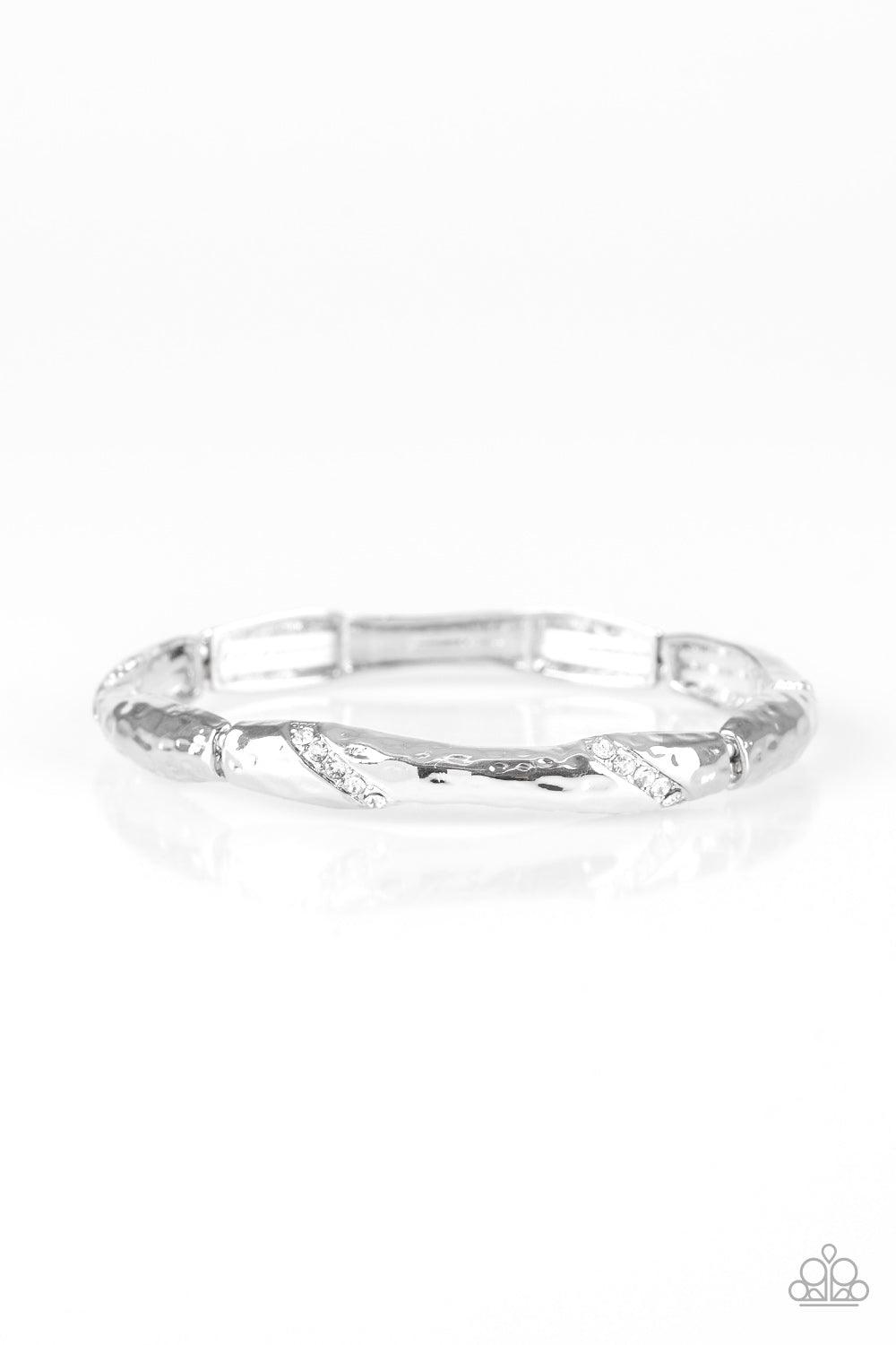 Paparazzi Accessories-Watch Out For Ice - White Bracelet - jewelrybybretta