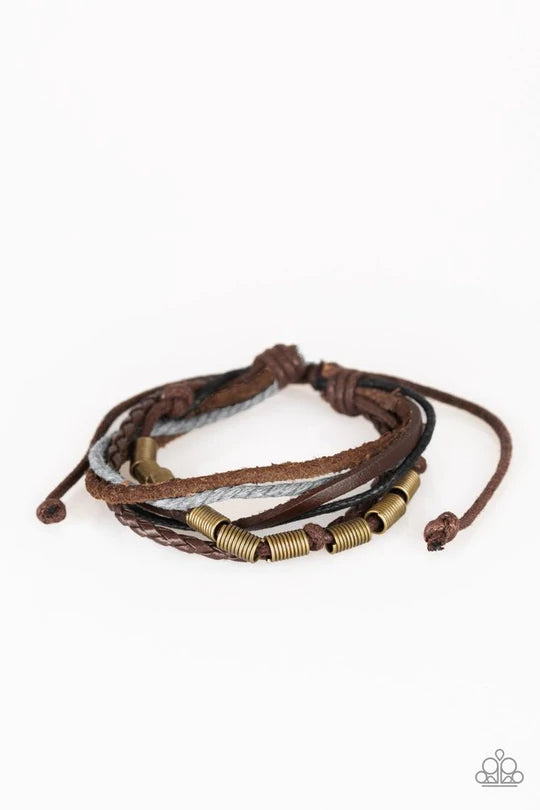 Forest Front Runner Brown Bracelet - Jewelry by Bretta