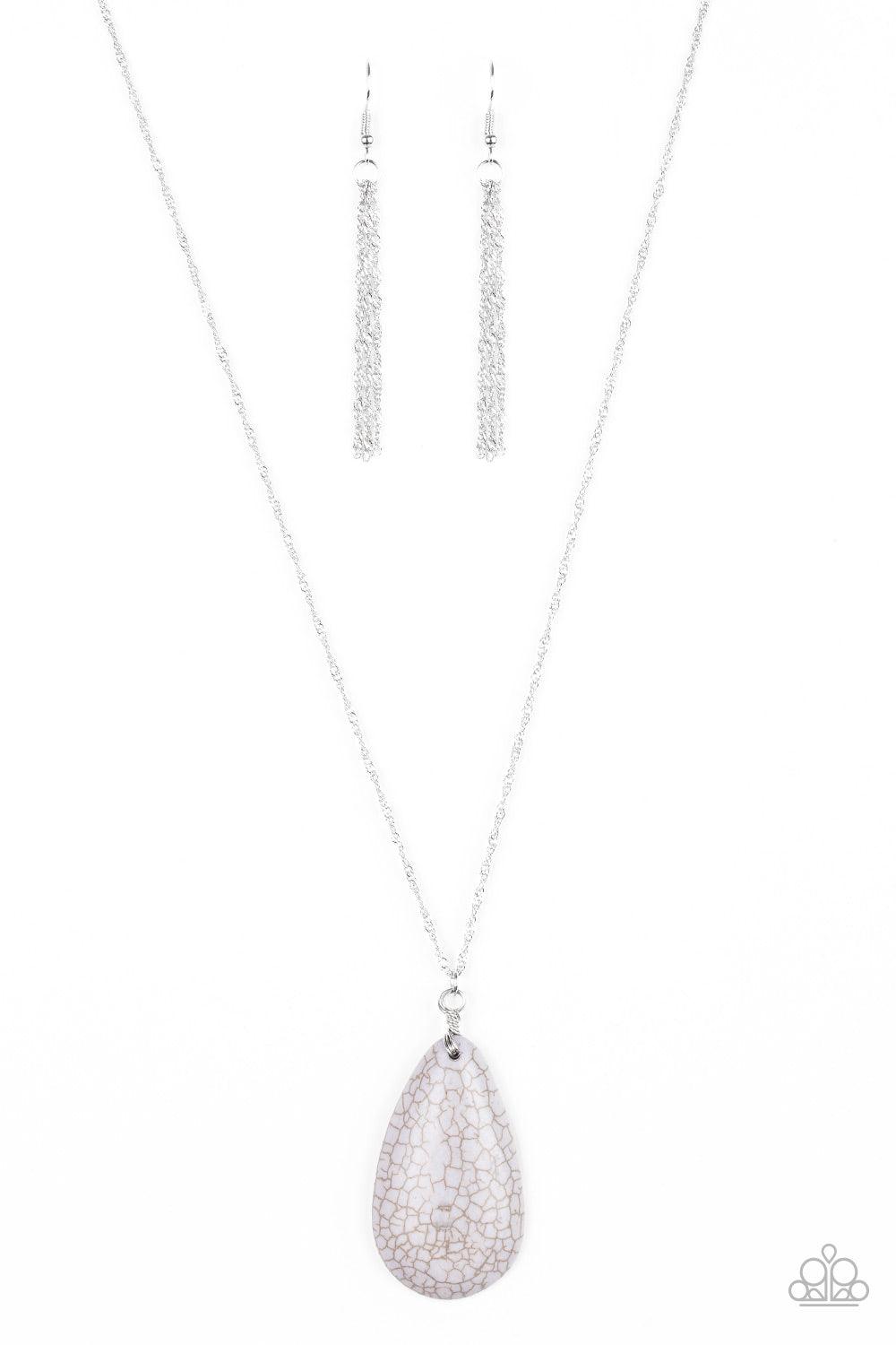 Paparazzi Accessories-Stone River - Silver Necklace - jewelrybybretta