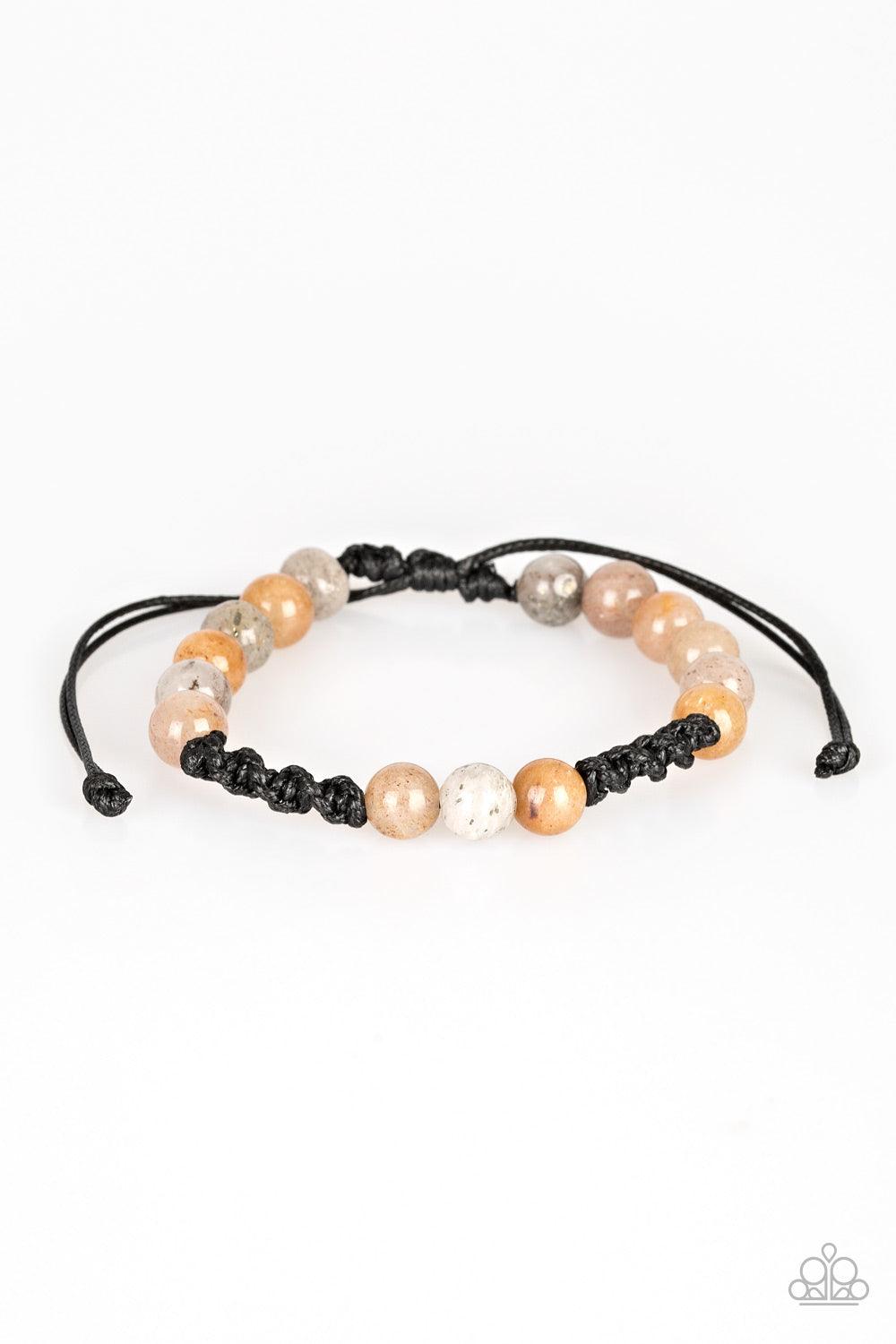 Paparazzi Accessories-Laid Back - Brown Urban Bracelet - jewelrybybretta